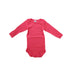 A Pink Long Sleeve Bodysuits from Petit Bateau in size 6-12M for girl. (Front View)