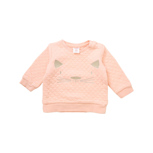 A Pink Crewneck Sweatshirts from Seed in size 3-6M for girl. (Front View)