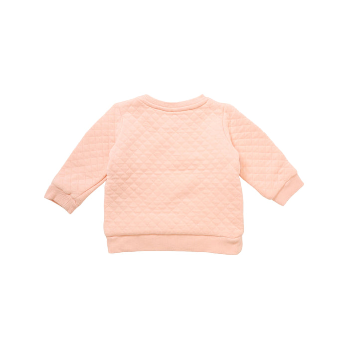 A Pink Crewneck Sweatshirts from Seed in size 3-6M for girl. (Back View)