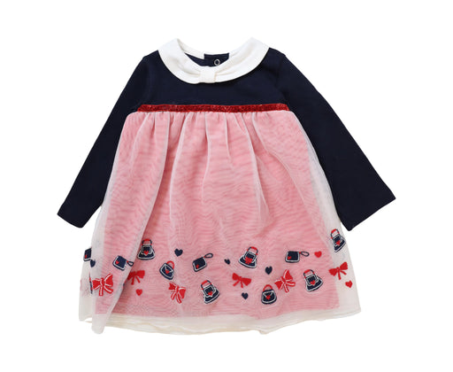 A Navy Long Sleeve Dresses from Chicco in size 6-12M for girl. (Front View)