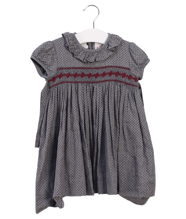 A Grey Short Sleeve Dresses from Amaia in size 2T for girl. (Front View)