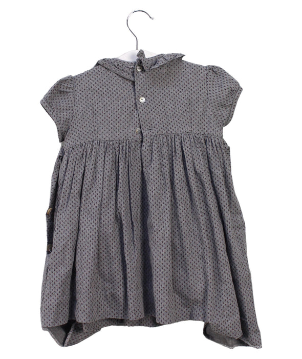 A Grey Short Sleeve Dresses from Amaia in size 2T for girl. (Back View)