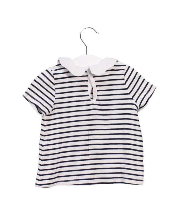 A Black Short Sleeve Tops from Petit Bateau in size 12-18M for girl. (Back View)