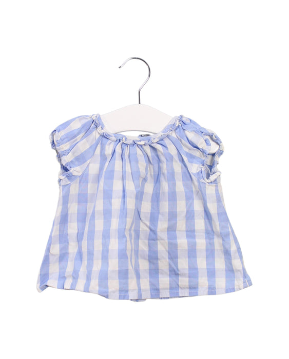 A Blue Short Sleeve Tops from Bonpoint in size 6-12M for girl. (Front View)