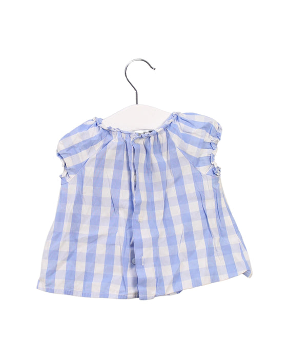 A Blue Short Sleeve Tops from Bonpoint in size 6-12M for girl. (Back View)