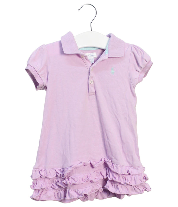 A Purple Short Sleeve Dresses from Ralph Lauren in size 6-12M for girl. (Front View)