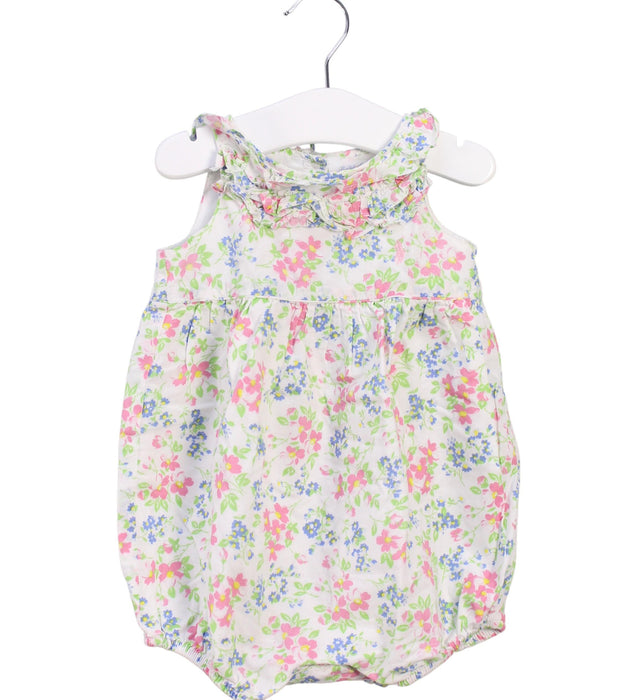 A White Sleeveless Rompers from Ralph Lauren in size 3-6M for girl. (Front View)