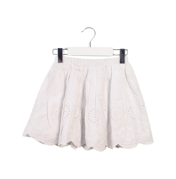 A White Short Skirts from Seed in size 6T for girl. (Front View)