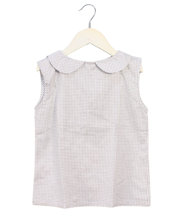 A White Sleeveless Tops from Leoca in size 8Y for girl. (Front View)