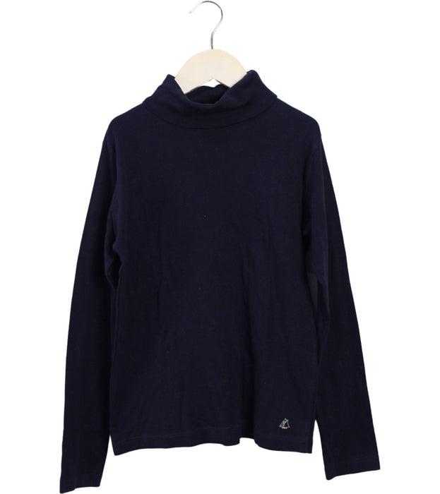 A Blue Long Sleeve Tops from Petit Bateau in size 10Y for girl. (Front View)