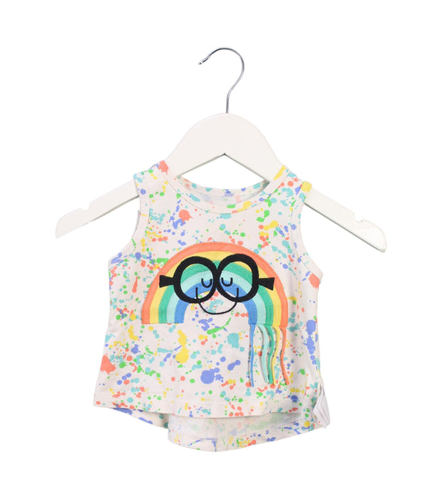 A Multicolour Sleeveless Tops from The Bonnie Mob in size 6-12M for girl. (Front View)