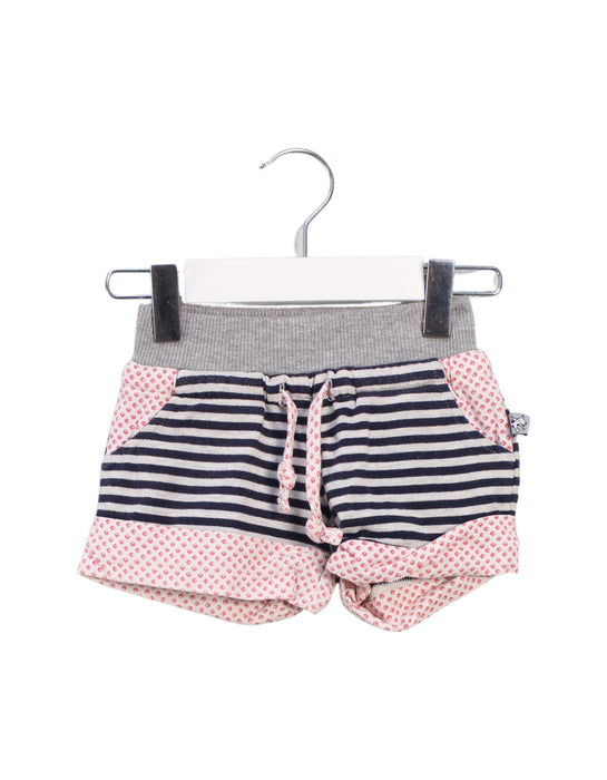 A Grey Shorts from and the little dog laughed in size 6-12M for girl. (Front View)