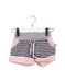 A Grey Shorts from and the little dog laughed in size 6-12M for girl. (Front View)