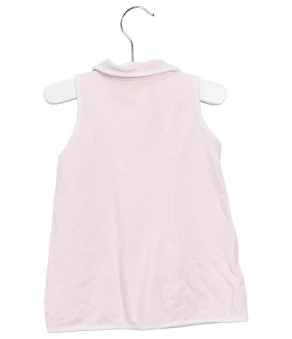 A Pink Sleeveless Tops from Jacadi in size 6-12M for girl. (Back View)