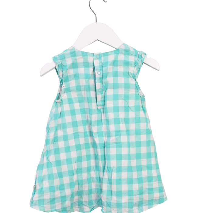 A Green Short Sleeve Dresses from Frugi in size 6-12M for girl. (Back View)