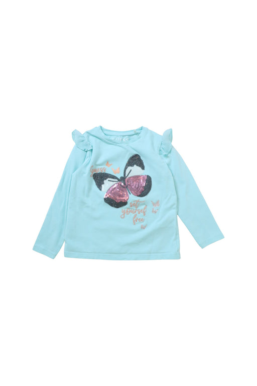 A Blue Long Sleeve Tops from Guess in size 2T for girl. (Front View)