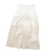 A Ivory Sleeveless Dresses from Chickeeduck in size 5T for girl. (Front View)