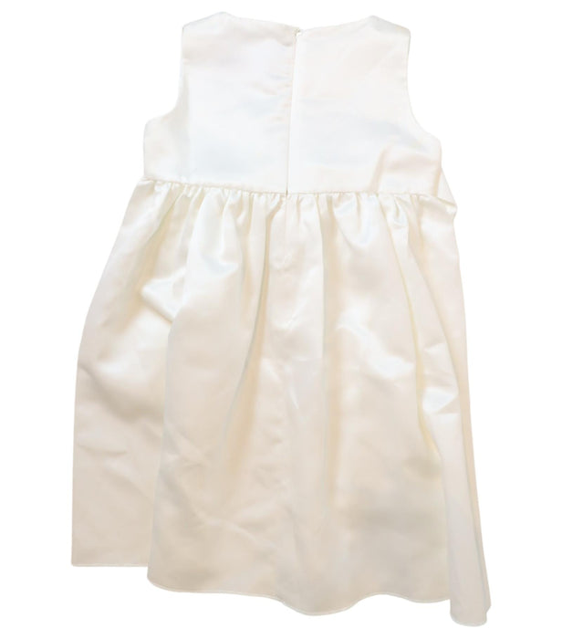 A Ivory Sleeveless Dresses from Chickeeduck in size 5T for girl. (Back View)