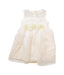 A Ivory Sleeveless Dresses from Chickeeduck in size 2T for girl. (Front View)
