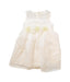 A Ivory Sleeveless Dresses from Chickeeduck in size 2T for girl. (Front View)