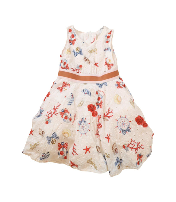 A Multicolour Sleeveless Dresses from Monnalisa in size 3T for girl. (Front View)