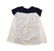 A Navy Short Sleeve Dresses from Il Gufo in size 3T for girl. (Back View)