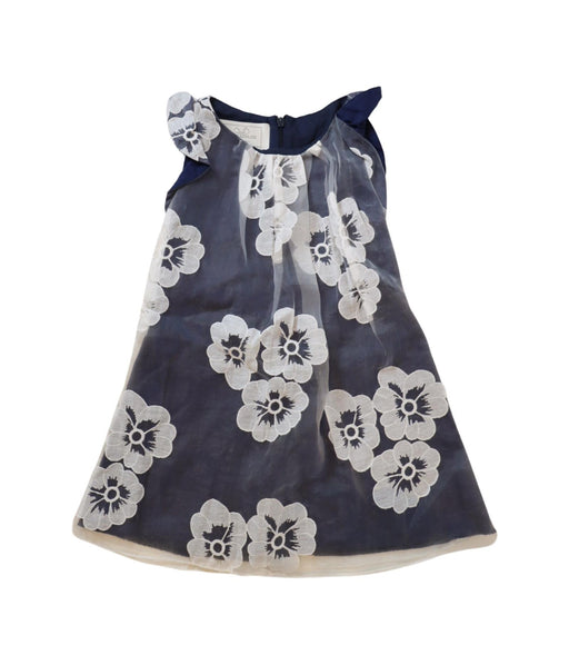 A Navy Sleeveless Dresses from Chickeeduck in size 3T for girl. (Front View)