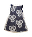 A Navy Sleeveless Dresses from Chickeeduck in size 3T for girl. (Back View)