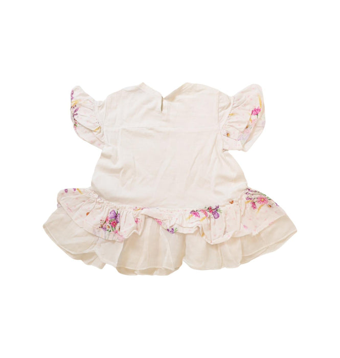 A White Short Sleeve Tops from Monnalisa in size 3T for girl. (Back View)