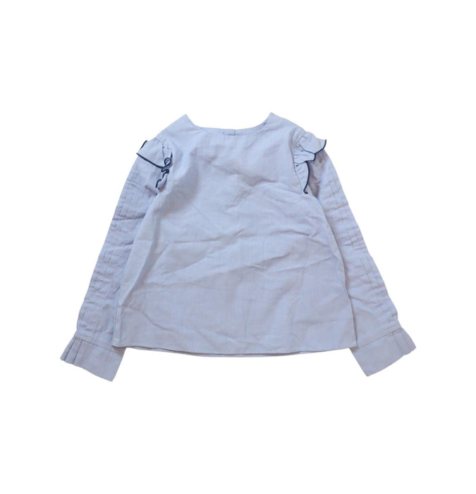 A Blue Long Sleeve Tops from Jacadi in size 3T for girl. (Front View)