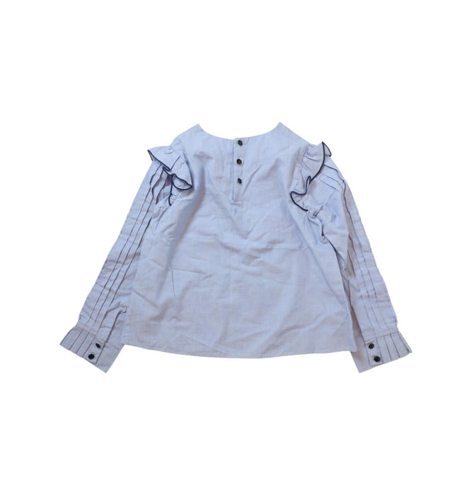 A Blue Long Sleeve Tops from Jacadi in size 3T for girl. (Back View)