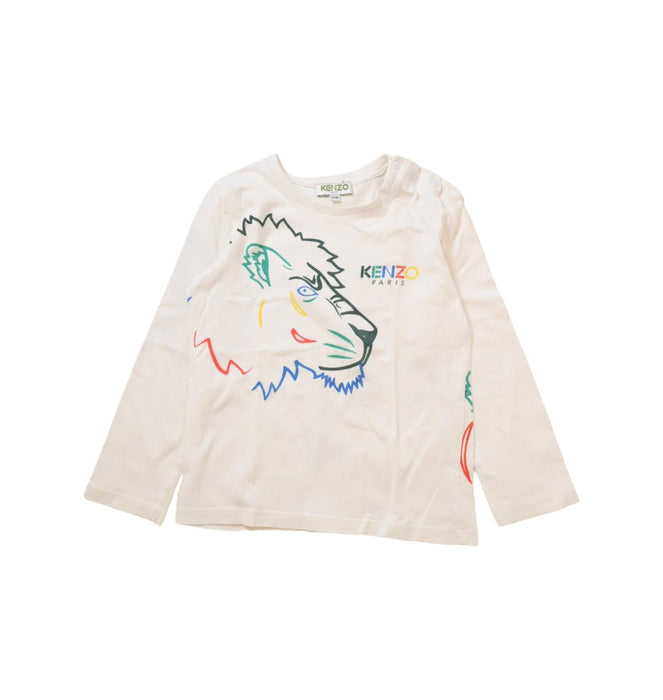 A White Long Sleeve T Shirts from Kenzo in size 3T for girl. (Front View)