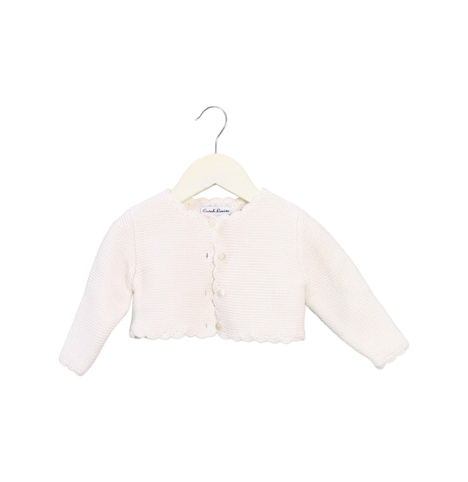 A White Cardigans from Sarah Louise in size 6-12M for girl. (Front View)