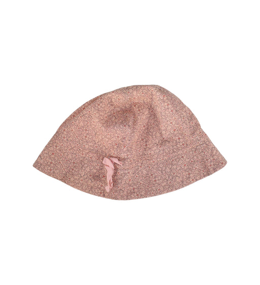 A Pink Sun Hats from Bonpoint in size 6-12M for girl. (Front View)