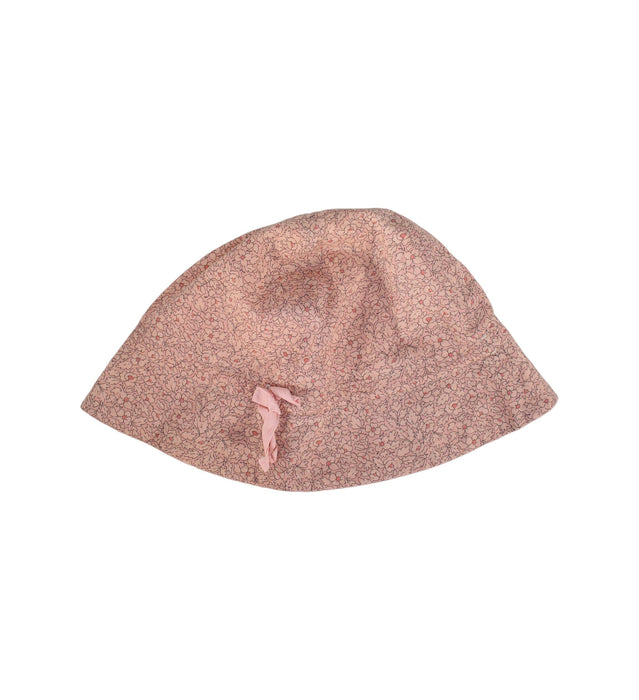 A Pink Sun Hats from Bonpoint in size 6-12M for girl. (Front View)