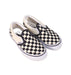 A Black Slip Ons from Vans in size 4T for neutral. (Front View)