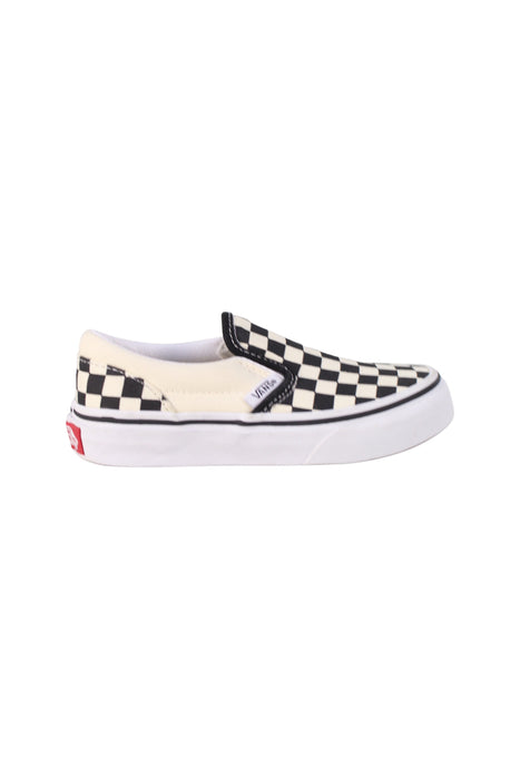 A Black Slip Ons from Vans in size 4T for neutral. (Back View)