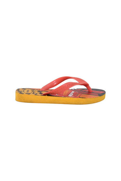 A Red Flip Flops from Havaianas in size 6T for boy. (Back View)
