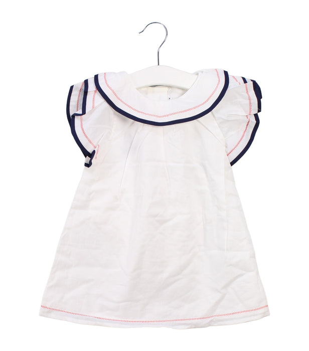 A White Short Sleeve Dresses from Janie & Jack in size 18-24M for girl. (Front View)