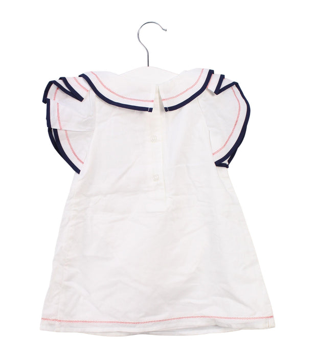 A White Short Sleeve Dresses from Janie & Jack in size 18-24M for girl. (Back View)