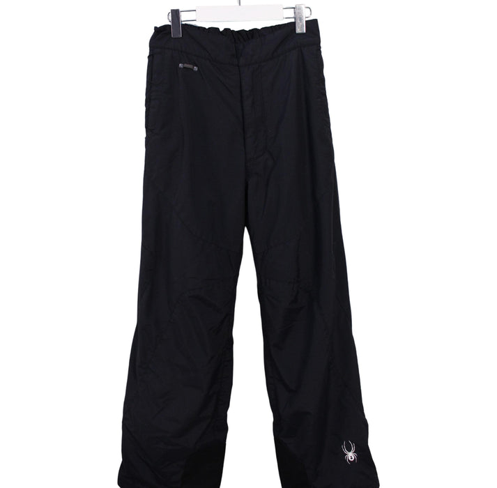 A Black Active Pants from Spyder in size 12Y for boy. (Front View)