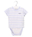 A Purple Short Sleeve Bodysuits from Boss in size 6-12M for boy. (Front View)