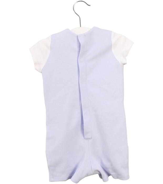 A White Short Sleeve Rompers from Boss in size 6-12M for boy. (Back View)