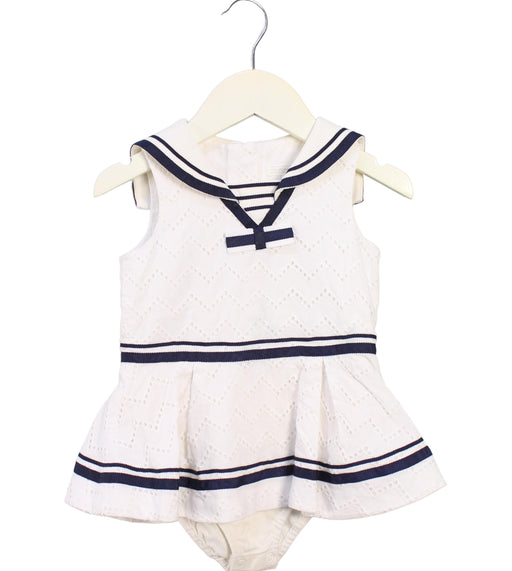 A White Sleeveless Bodysuits from Nicholas & Bears in size 12-18M for girl. (Front View)