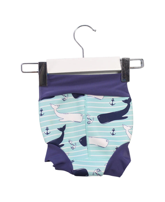 A Blue Swim Diapers from Splash About in size 3-6M for boy. (Back View)