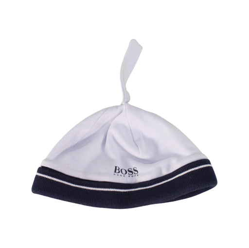 A White Beanies from Boss in size 0-3M for boy. (Front View)