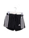 A Black Shorts from Adidas in size 7Y for girl. (Front View)