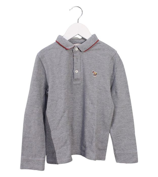 A Grey Long Sleeve Polos from Paul Smith in size 8Y for boy. (Front View)