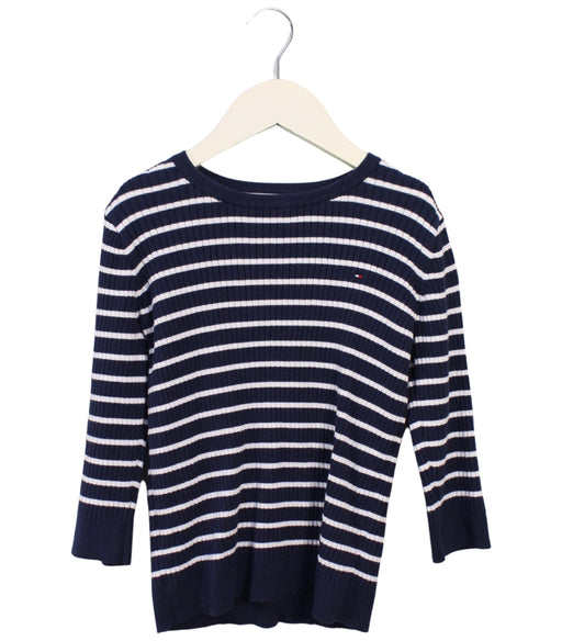 A Navy Long Sleeve Tops from Tommy Hilfiger in size 8Y for girl. (Front View)