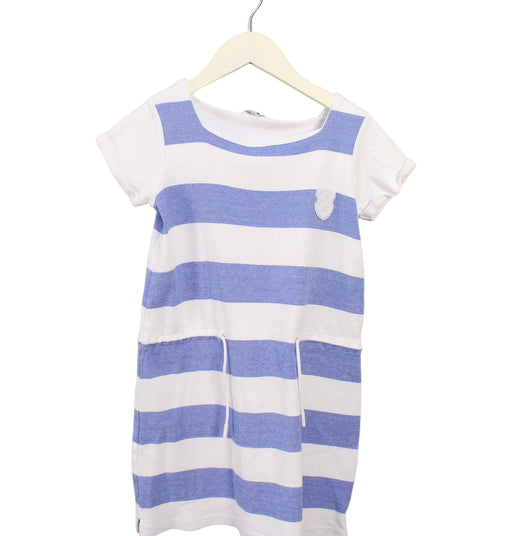 A Blue Short Sleeve Dresses from Jacadi in size 8Y for girl. (Front View)